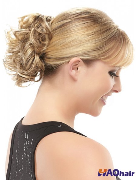 Morceaux de cheveux chignon blond