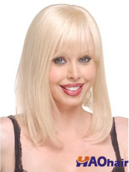 Postiches de cheveux longs blonds raides bon marché