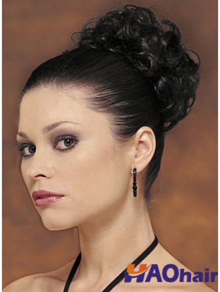 Morceau de cheveux Big Bun noir