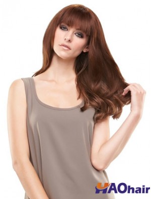 Pince à cheveux humains moderne Auburn droite remy en postiches