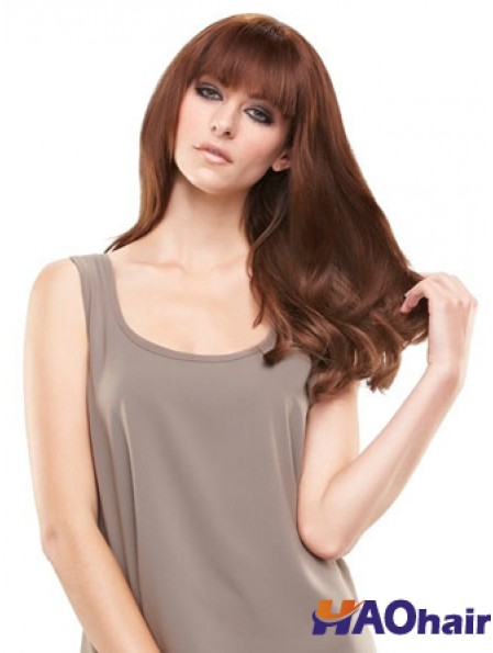 Pince à cheveux humains moderne Auburn droite remy en postiches