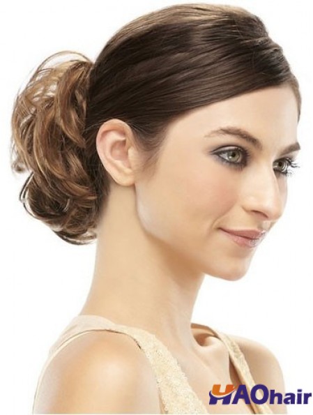 Enveloppement de cheveux chignon brun